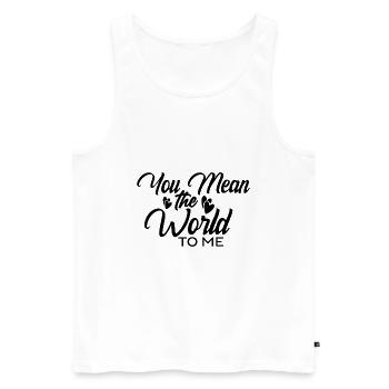 Tu signifies le monde pour moi - Débardeur bio Premium Homme - blanc - Devant - Michal (187cm)