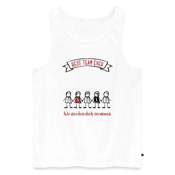Best Team Ever Kollege Abschied Jobwechsel Arbeit - Männer Premium Bio Tank Top - Weiß - Vorne - AI Model Male 178 light (178cm)