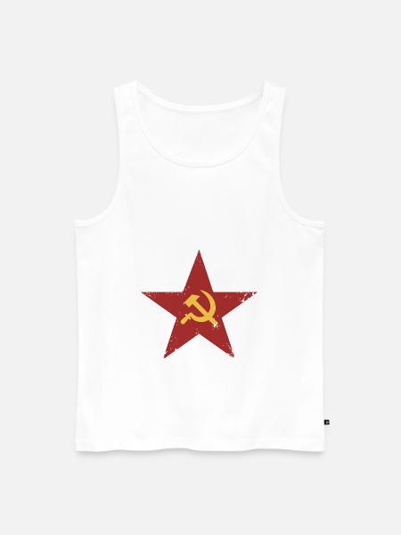 Soviet retro Design - Männer Premium Bio Tank Top - Weiß