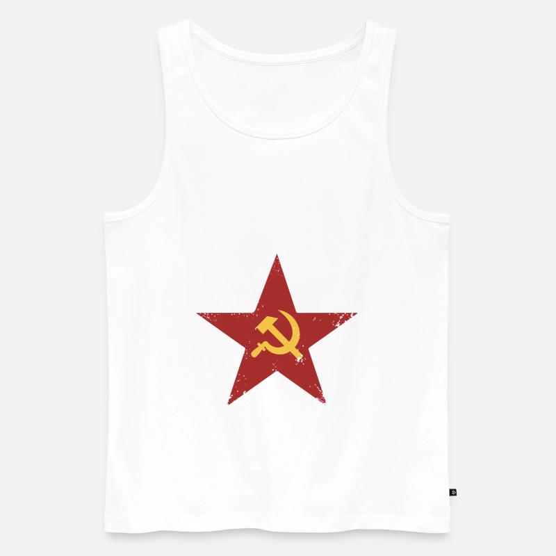 Soviet retro design - Men's Premium Organic Tank Top - white