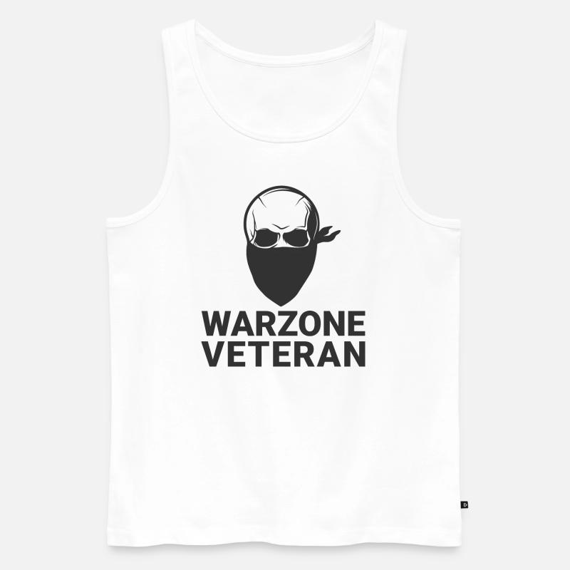 WARZONE VETERAN GAMING COD - Männer Premium Bio Tank Top - Weiß