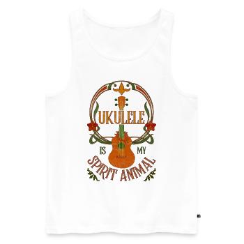 Ukulele is my spirit animal - Men's Premium Organic Tank Top - white - Front - Michal (187cm)
