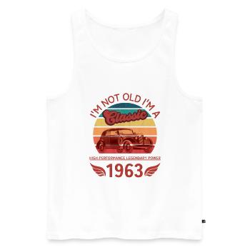 Ich bin nicht alt - Männer Premium Bio Tank Top - Weiß - Vorne - AI Model Male 178 light (178cm)