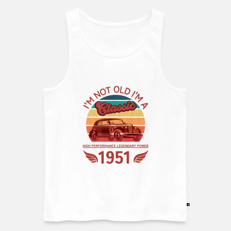 Ich bin nicht alt - Männer Premium Bio Tank Top - Weiß