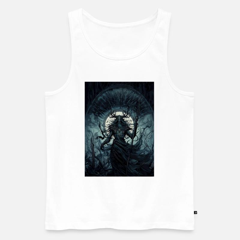 Mythologischer Dämon - Dunkle Szene - Männer Premium Bio Tank Top - Weiß