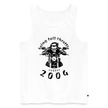 20. Geburtstag Going full throttle since 08/2004 - Männer Premium Bio Tank Top - Weiß - Vorne - Michal (187cm)