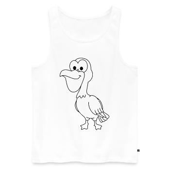 Pelikan Comic Animal - Débardeur bio Premium Homme - blanc - Devant - AI Model Male 178 light (178cm)