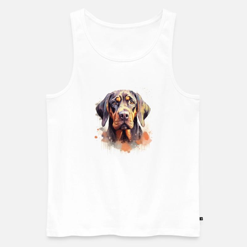 Hund - Männer Premium Bio Tank Top - Weiß