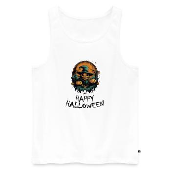 Halloween - Joyeux Halloween - Débardeur bio Premium Homme - blanc - Devant - Michal (187cm)