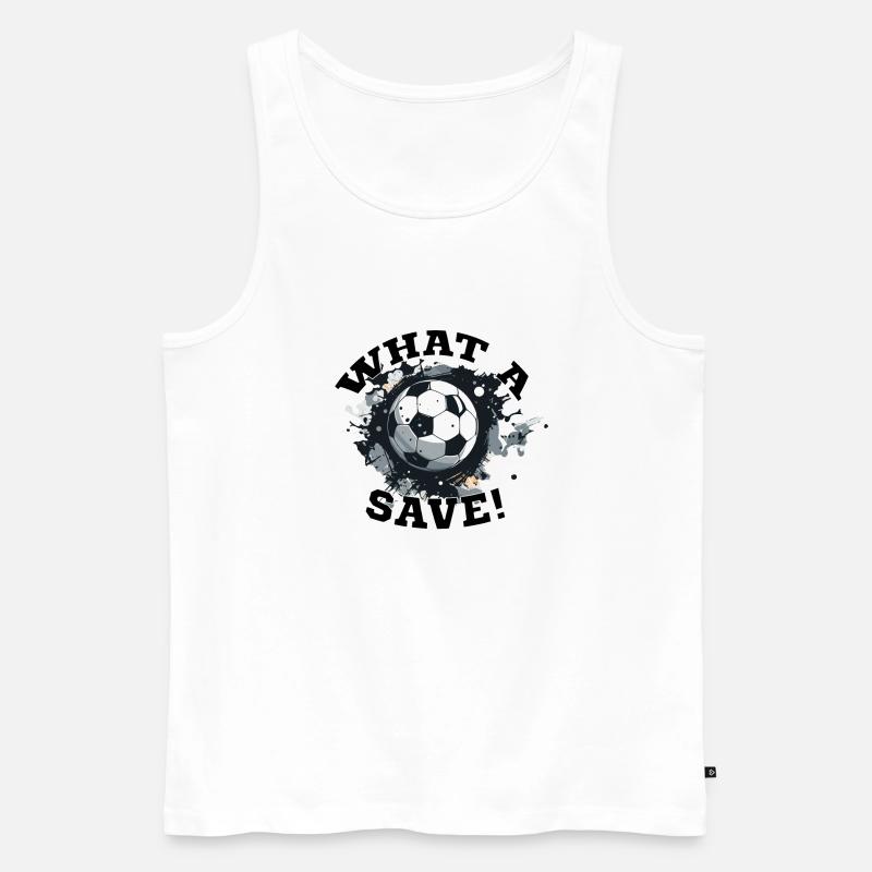 Fußball ball - What a Save! - Männer Premium Bio Tank Top - Weiß