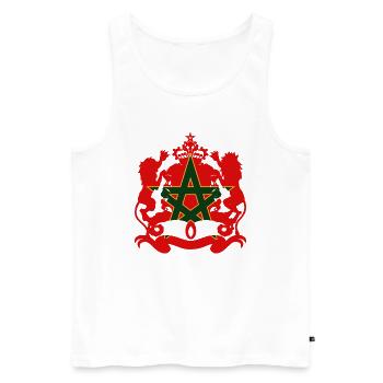 Maroc - Débardeur bio Premium Homme - blanc - Devant - Michal (187cm)