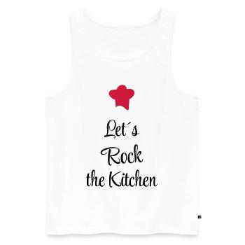 cook - Men's Premium Organic Tank Top - white - Front - Michal (187cm)