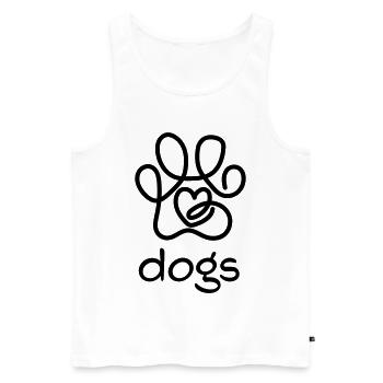 I love dogs - Men's Premium Organic Tank Top - white - Front - Michal (187cm)