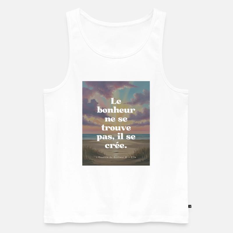"Schaffe dein Glück" - Männer Premium Bio Tank Top - Weiß