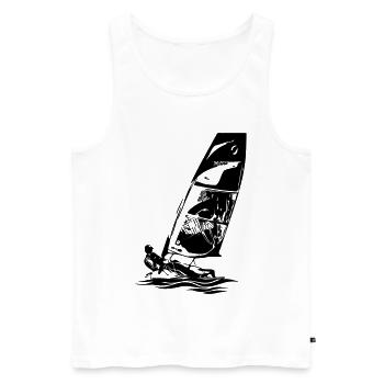 Open Skiff Segeljolle Segelboot Regattasegeln Kids - Männer Premium Bio Tank Top - Weiß - Vorne - Michal (187cm)