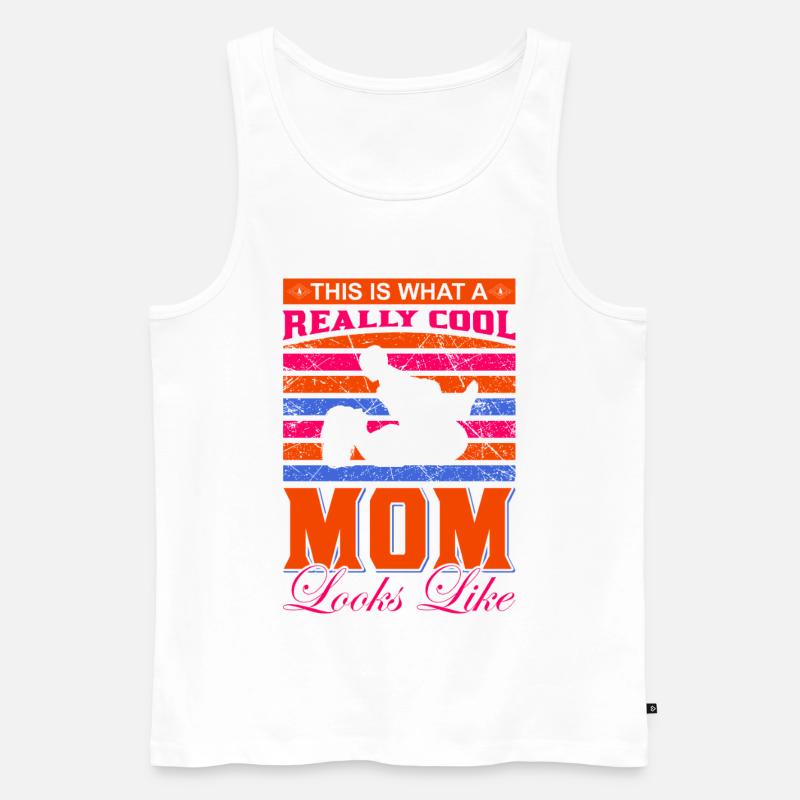 Richtig cooles Mama-Shirt – Geschenkidee - Männer Premium Bio Tank Top - Weiß