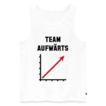 Team Aufwärts (Erfolg / Fortschritt / Rot 2C) - Männer Premium Bio Tank Top - Weiß - Vorne - Michal (187cm)