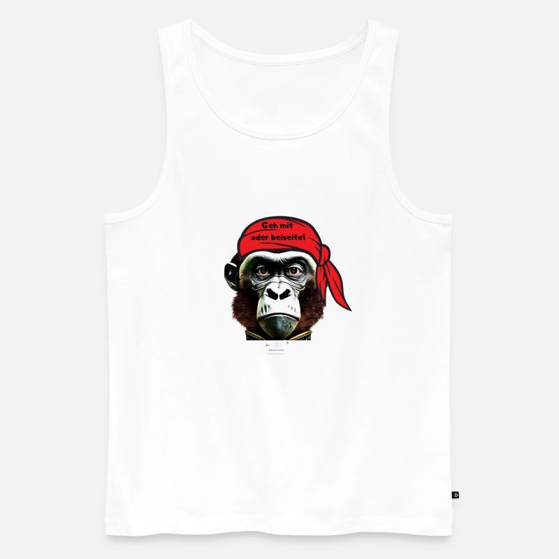 Geh mit oder beiseite! - Männer Premium Bio Tank Top - Weiß