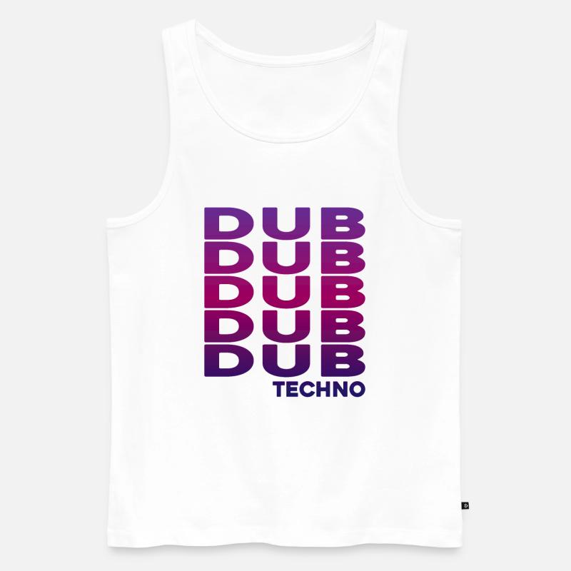 Dub Techno - Männer Premium Bio Tank Top - Weiß