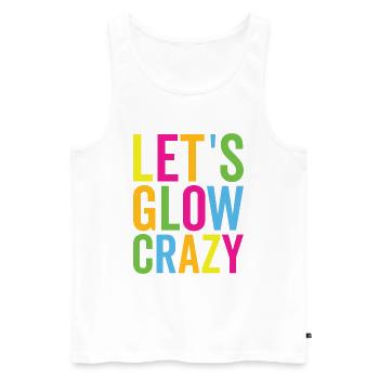 Lassen Sie uns das Team der Crazy Colorful Quote Group leuchten - Männer Premium Bio Tank Top - Weiß - Vorne - AI Model Male 178 light (178cm)