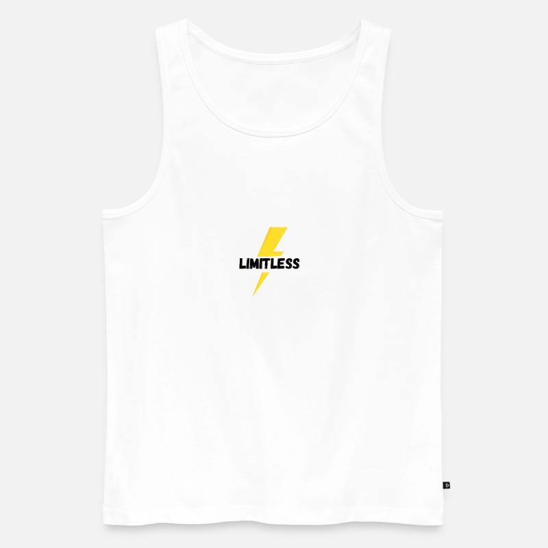 ⚡️ LIMITLESS ⚡️ - Männer Premium Bio Tank Top - Weiß