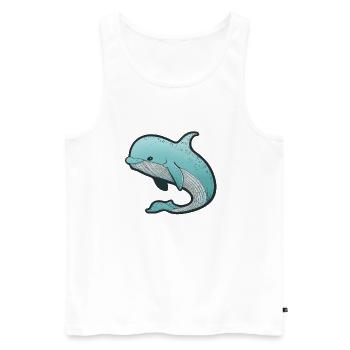 Dolphin Comic mignon Anime Cartoon Cute Babies - Débardeur bio Premium Homme - blanc - Devant - Michal (187cm)
