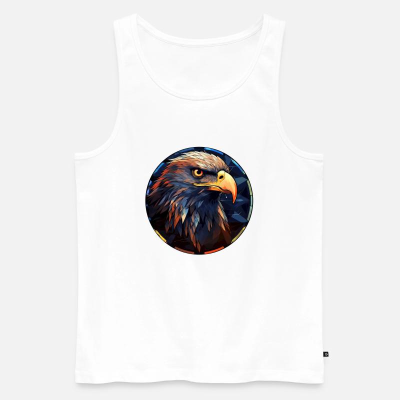 Adler - Männer Premium Bio Tank Top - Weiß