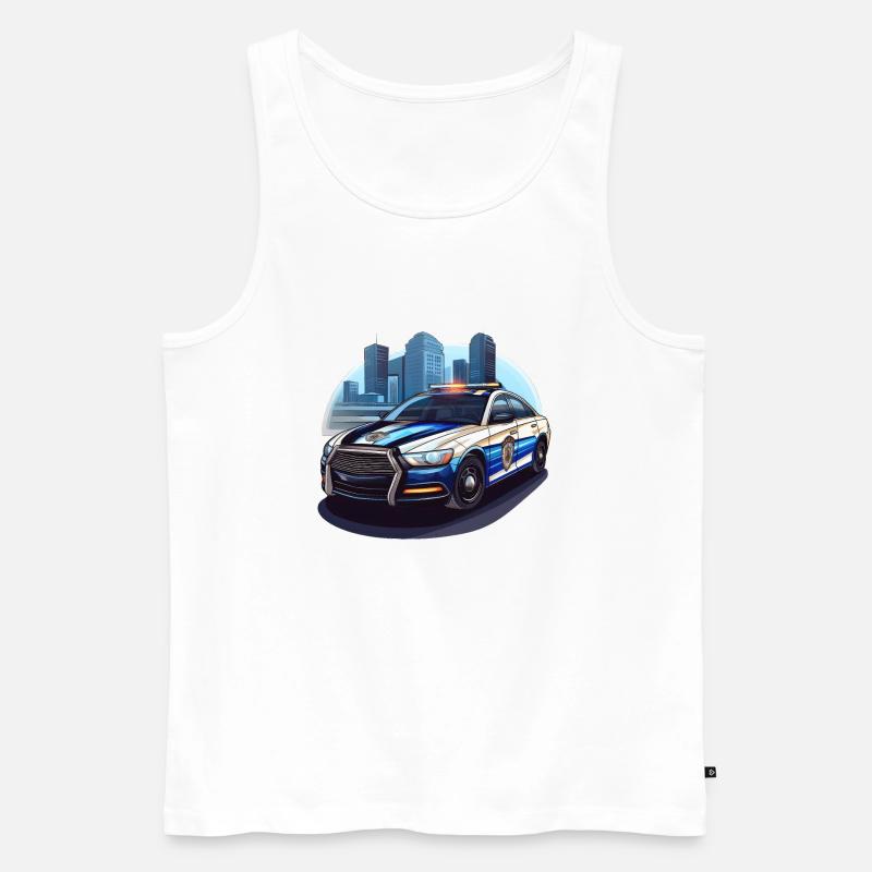 Polizei Auto - Männer Premium Bio Tank Top - Weiß