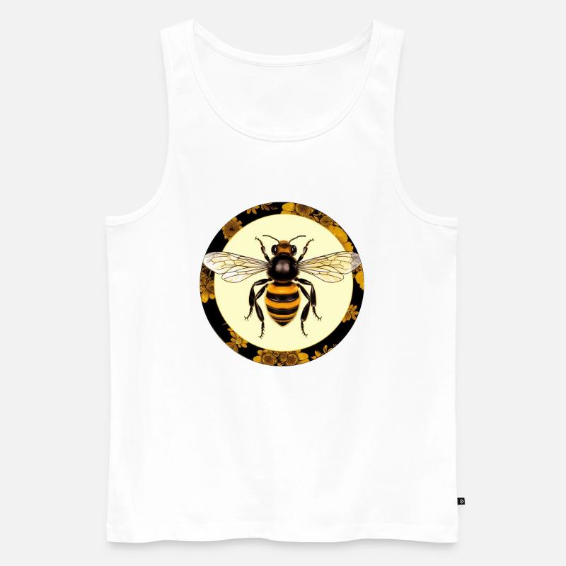 Biene - Männer Premium Bio Tank Top - Weiß