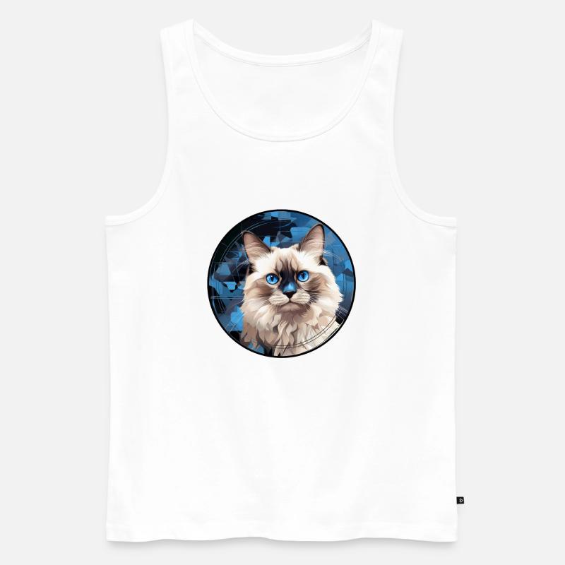 Ragdoll Katze - Männer Premium Bio Tank Top - Weiß
