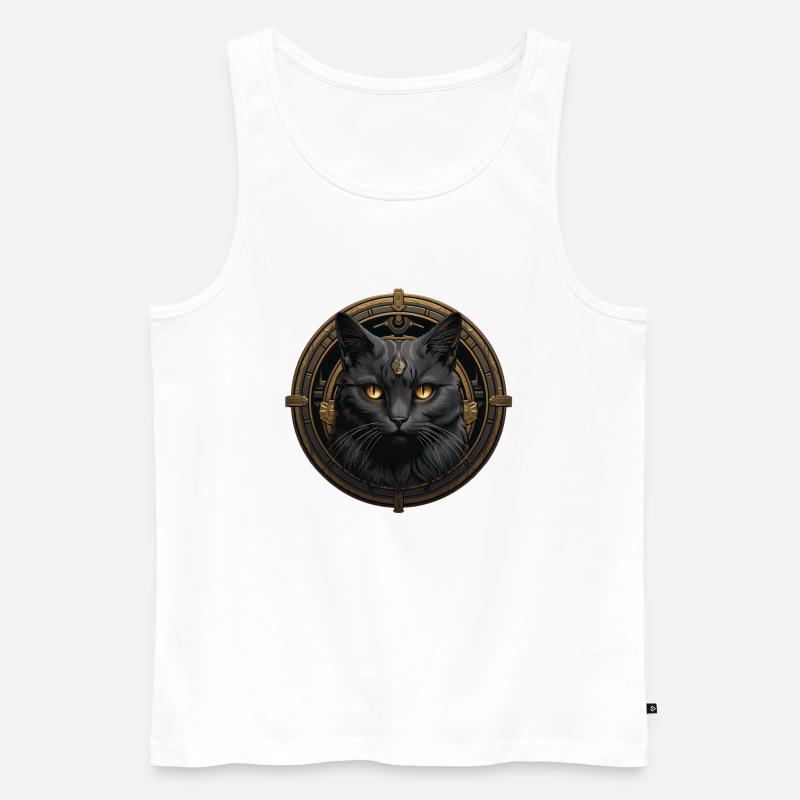 Chartreux Katze - Männer Premium Bio Tank Top - Weiß