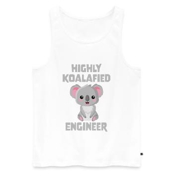 Ingénieur hautement koalafié - Débardeur bio Premium Homme - blanc - Devant - Michal (187cm)