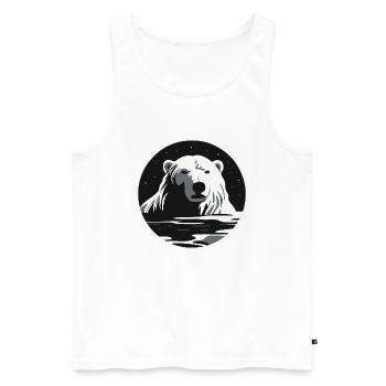 Ours blanc - Débardeur bio Premium Homme - blanc - Devant - Michal (187cm)