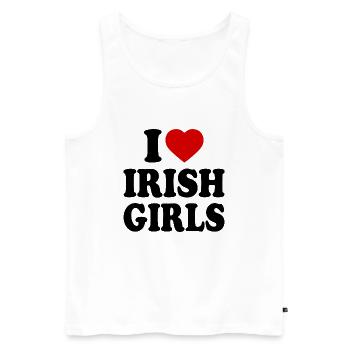 I love irish girls - Débardeur bio Premium Homme - blanc - Devant - Michal (187cm)