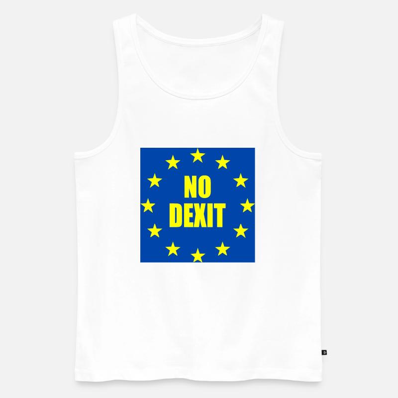 No dexit - Männer Premium Bio Tank Top - Weiß