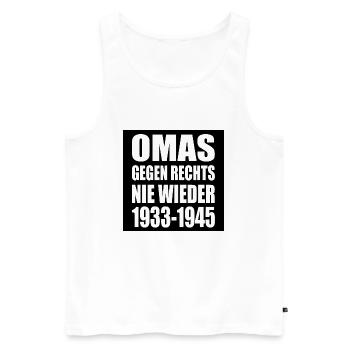 Omas gegen rechts - Männer Premium Bio Tank Top - Weiß - Vorne - Michal (187cm)