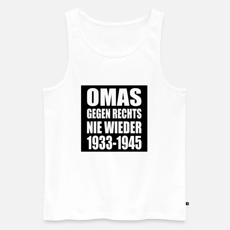 Omas gegen rechts - Männer Premium Bio Tank Top - Weiß