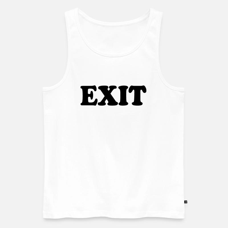 Exit - Männer Premium Bio Tank Top - Weiß
