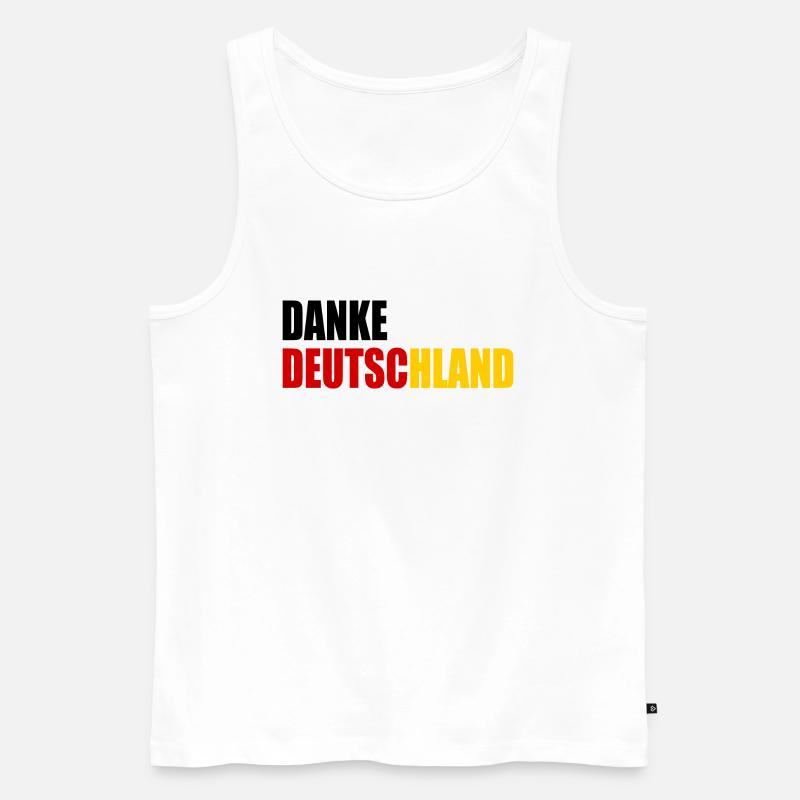 Danke deutschland - Männer Premium Bio Tank Top - Weiß
