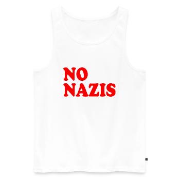 No nazis - Men's Premium Organic Tank Top - white - Front - Michal (187cm)