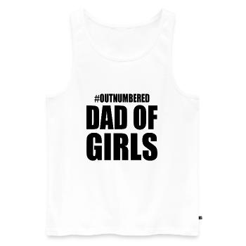 Dad of girls - Débardeur bio Premium Homme - blanc - Devant - AI Model Male 178 light (178cm)