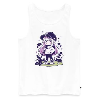 Golf Girls Sporty golf for golf lovers - Men's Premium Organic Tank Top - white - Front - AI Model Male 178 light (178cm)