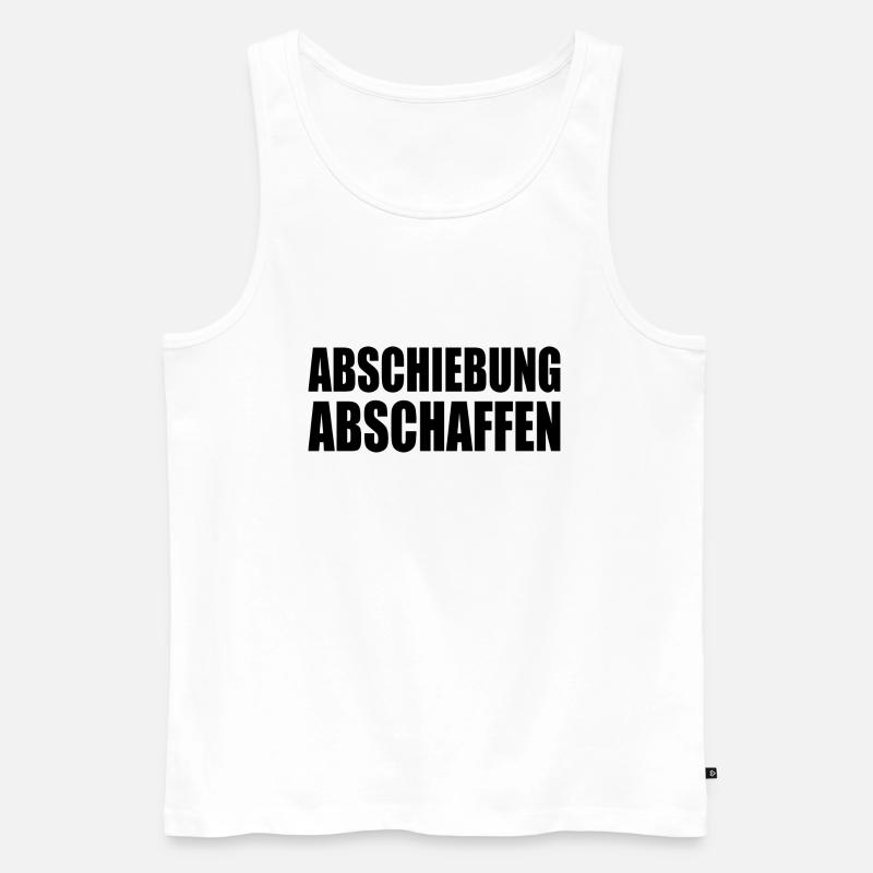 abschiebung abschaffen - Männer Premium Bio Tank Top - Weiß