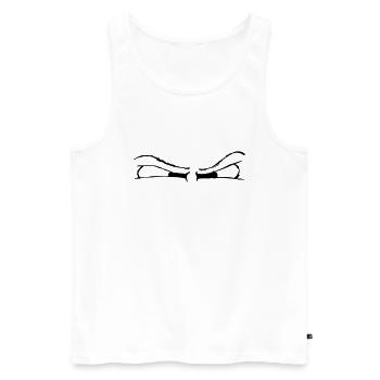 Böser Blick - Männer Premium Bio Tank Top - Weiß - Vorne - AI Model Male 178 light (178cm)