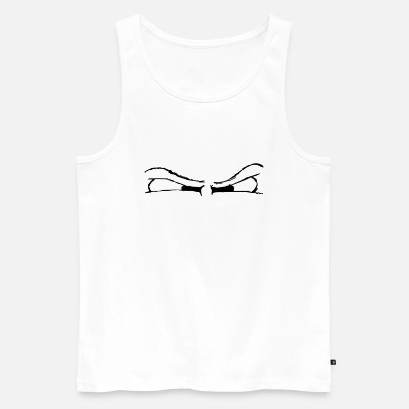 Böser Blick - Männer Premium Bio Tank Top - Weiß
