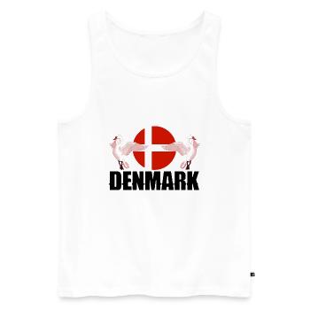 Denmark Danish Denmark Flag National Animal - Men's Premium Organic Tank Top - white - Front - Michal (187cm)