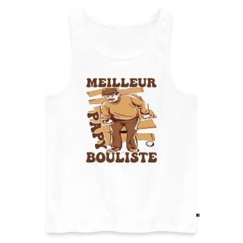 Bestes Opa Bouliste Geschenk einer verrückten Petanque - Männer Premium Bio Tank Top - Weiß - Vorne - AI Model Male 178 light (178cm)