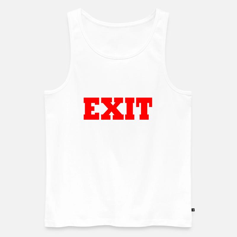 Exit - Männer Premium Bio Tank Top - Weiß