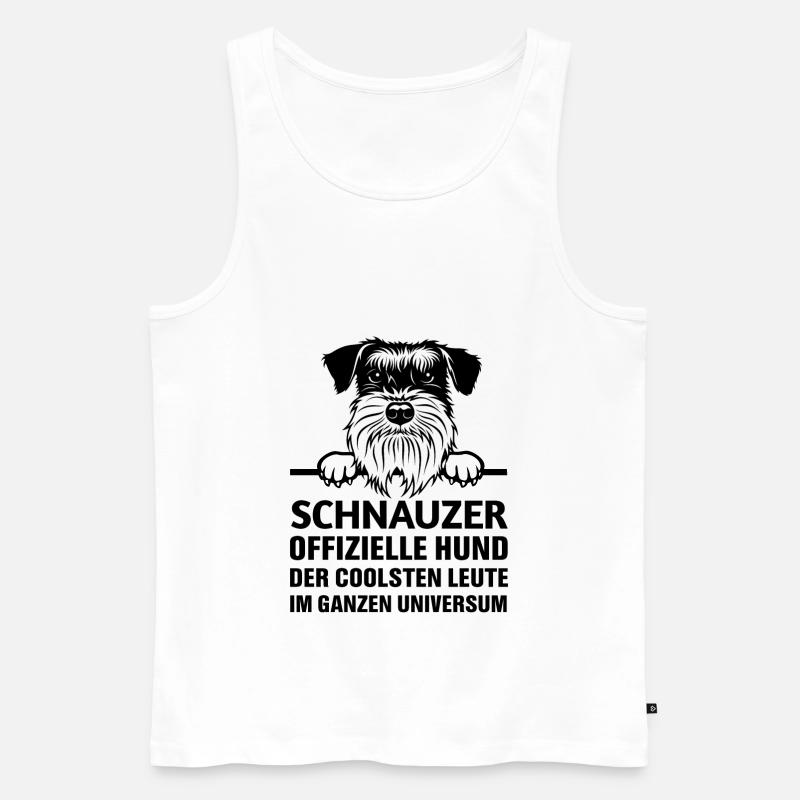 Schnauzer Spruch Süß Cool - Männer Premium Bio Tank Top - Weiß