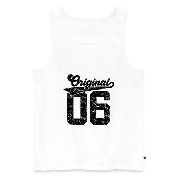 ORIGINAL 2006 COLLEGE 20. GEBURTSTAG - Männer Premium Bio Tank Top - Weiß - Vorne - Michal (187cm)